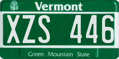 VT license plate XZS446