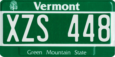 VT license plate XZS448