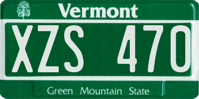 VT license plate XZS470