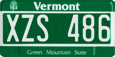 VT license plate XZS486
