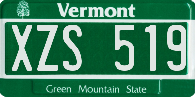 VT license plate XZS519