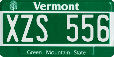 VT license plate XZS556