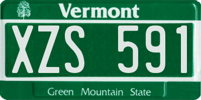 VT license plate XZS591