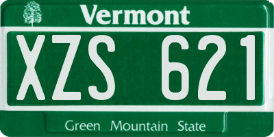 VT license plate XZS621