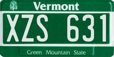 VT license plate XZS631
