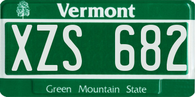 VT license plate XZS682