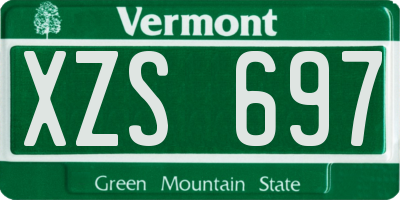 VT license plate XZS697