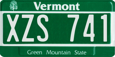 VT license plate XZS741