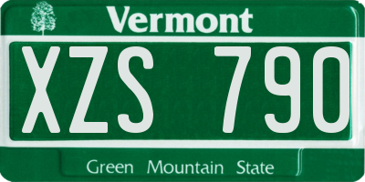 VT license plate XZS790