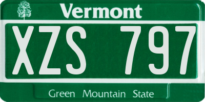 VT license plate XZS797
