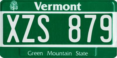 VT license plate XZS879
