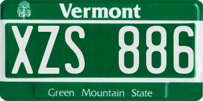VT license plate XZS886