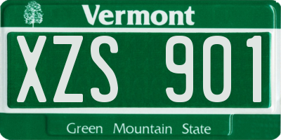 VT license plate XZS901