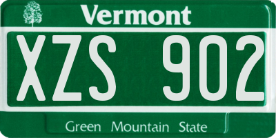 VT license plate XZS902