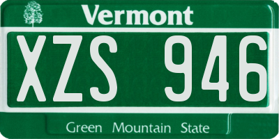 VT license plate XZS946