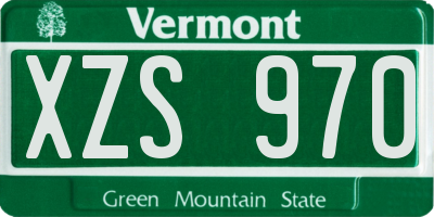 VT license plate XZS970