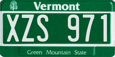 VT license plate XZS971