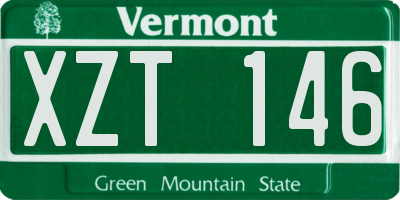 VT license plate XZT146