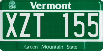 VT license plate XZT155