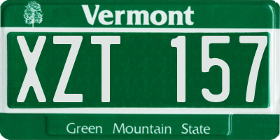 VT license plate XZT157