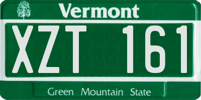 VT license plate XZT161