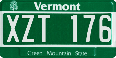 VT license plate XZT176