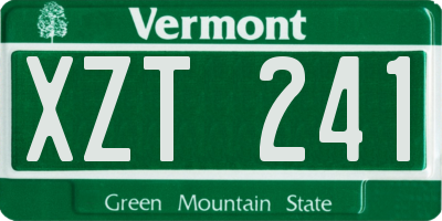 VT license plate XZT241