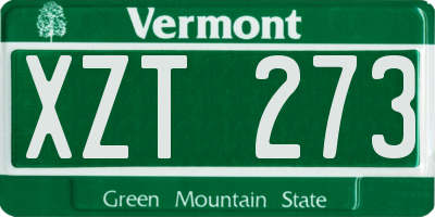 VT license plate XZT273