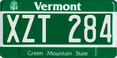 VT license plate XZT284