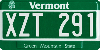 VT license plate XZT291