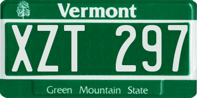 VT license plate XZT297