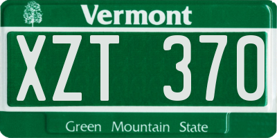 VT license plate XZT370