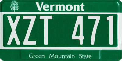 VT license plate XZT471