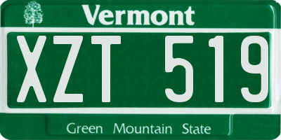 VT license plate XZT519