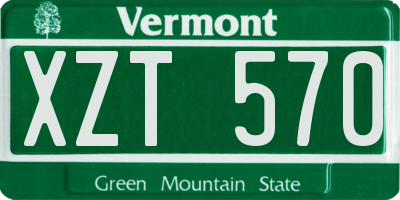 VT license plate XZT570