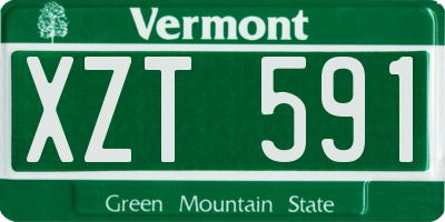 VT license plate XZT591