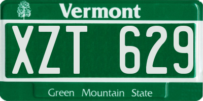 VT license plate XZT629