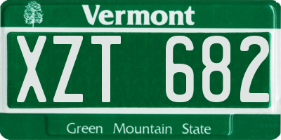 VT license plate XZT682
