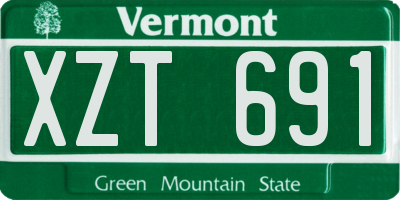 VT license plate XZT691