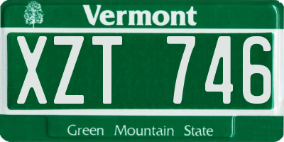 VT license plate XZT746