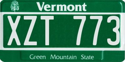 VT license plate XZT773