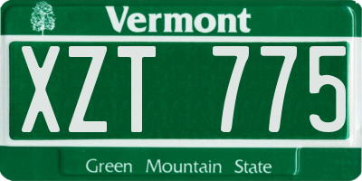 VT license plate XZT775