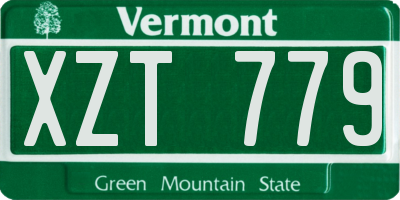 VT license plate XZT779