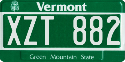 VT license plate XZT882