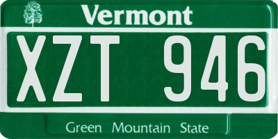 VT license plate XZT946