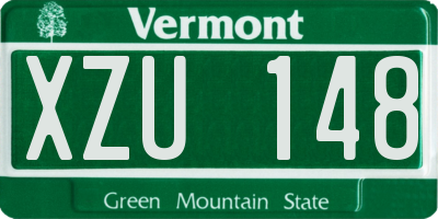 VT license plate XZU148