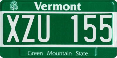 VT license plate XZU155