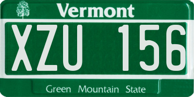 VT license plate XZU156