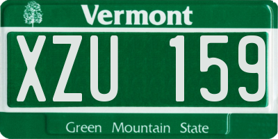 VT license plate XZU159