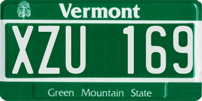 VT license plate XZU169
